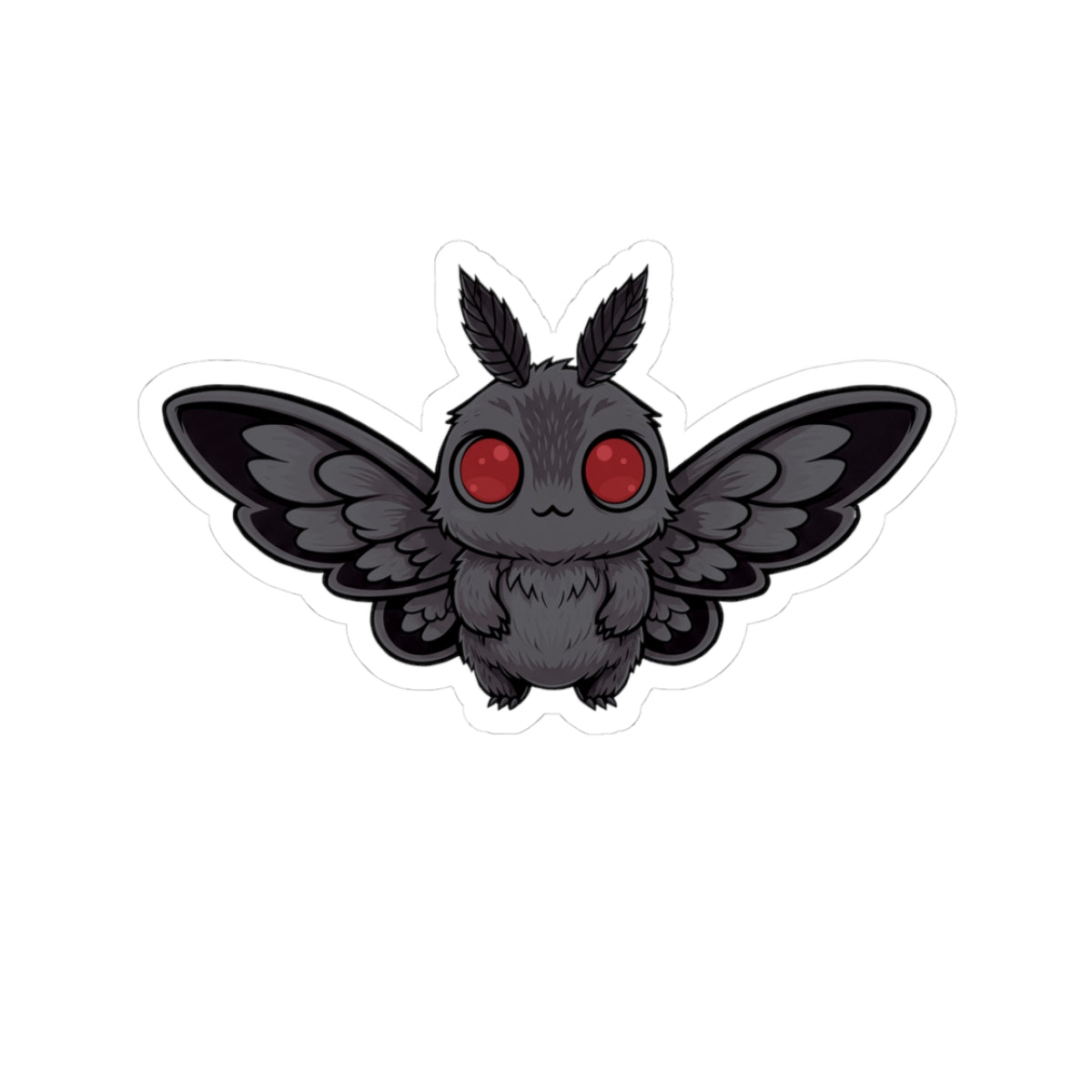 Kawaii Mothman Cute Chibi Decals for Laptops, Water Bottles, Journals, Gifts, and Party Favors, Decal, Laptop Sticker, Kiss-Cut Stickers