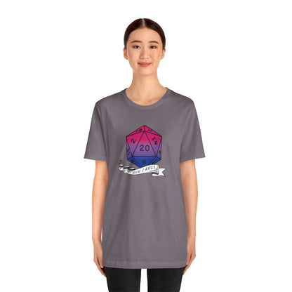 This Is How I Roll | Pride Flag D20 T-Shirt | Unisex T-Shirt | Nerdy Bisexual Pride