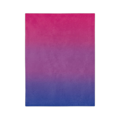 Bisexual Pride Flag Cozy Lightweight Velveteen Microfiber Blanket, Reading Blanket, Dorm Room Throw
