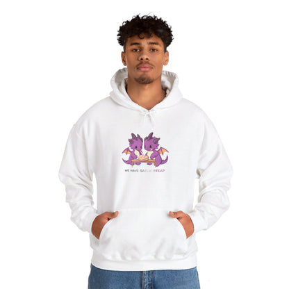 Asexual Dragons Making Garlic Bread Hoodie | Unisex Heavy Blend™ Hooded Sweatshirt