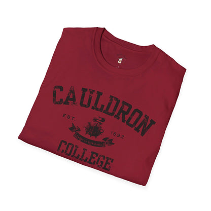 Halloween College T-Shirt - Cauldron College Unisex Softstyle T-Shirt