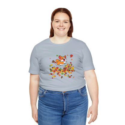 Cute Corgi Fall Autumn Leaves T-Shirt