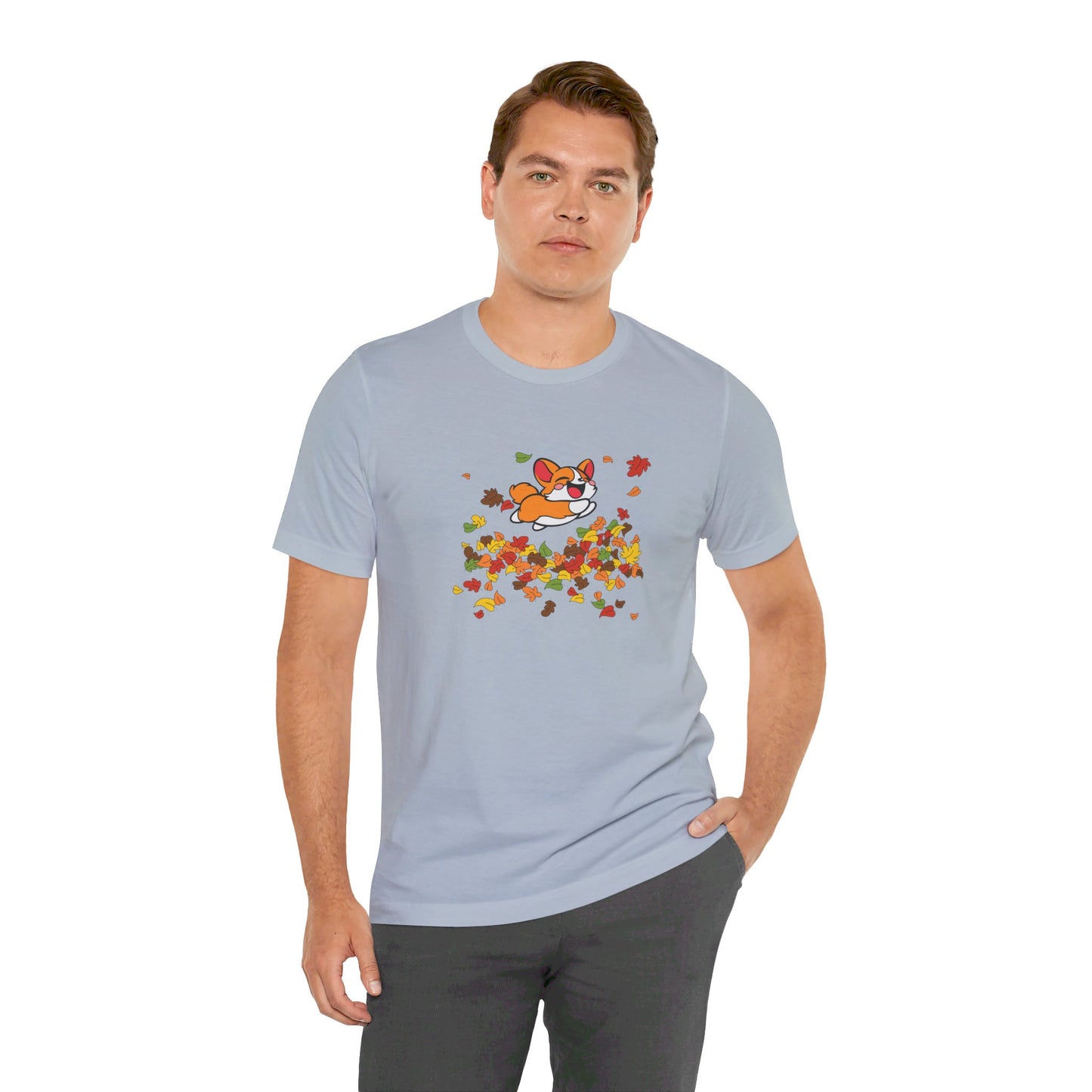 Cute Corgi Fall Autumn Leaves T-Shirt