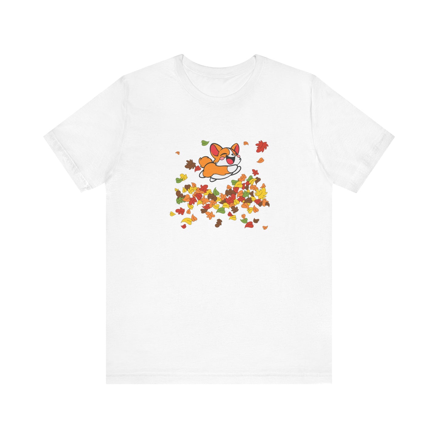 Cute Corgi Fall Autumn Leaves T-Shirt