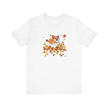 Cute Corgi Fall Autumn Leaves T-Shirt