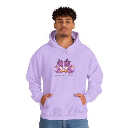 Asexual Dragons Making Garlic Bread Hoodie | Unisex Heavy Blend™ Hooded Sweatshirt