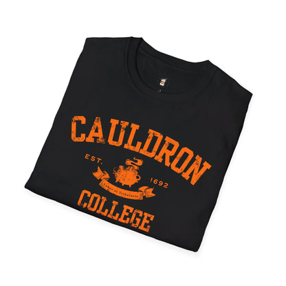 Halloween College T-Shirt - Cauldron College Unisex Softstyle T-Shirt