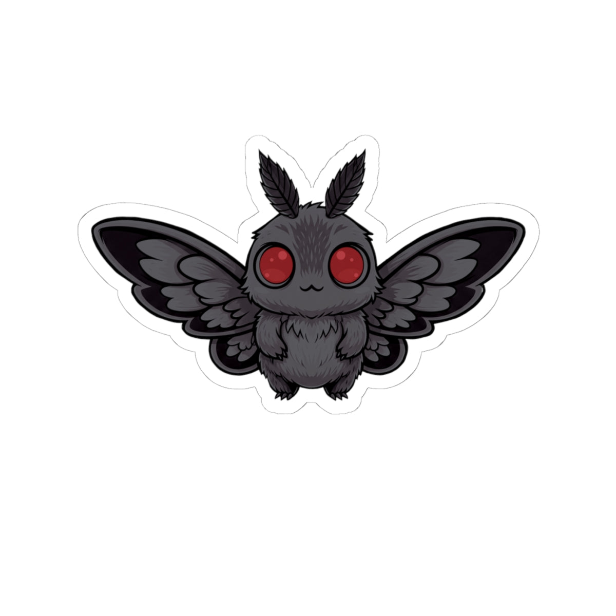 Kawaii Mothman Cute Chibi Decals for Laptops, Water Bottles, Journals, Gifts, and Party Favors, Decal, Laptop Sticker, Kiss-Cut Stickers