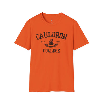 Halloween College T-Shirt - Cauldron College Unisex Softstyle T-Shirt