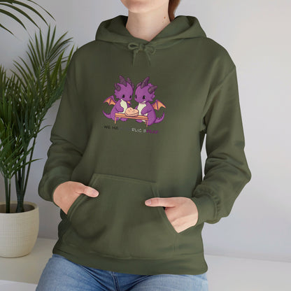 Asexual Dragons Making Garlic Bread Hoodie | Unisex Heavy Blend™ Hooded Sweatshirt