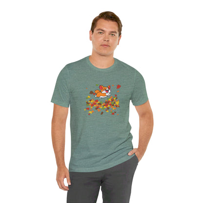 Cute Corgi Fall Autumn Leaves T-Shirt