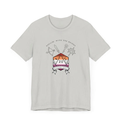 Lesbian Flag Dungeons & Dragons Wedding Party T-Shirts |TTRPG | Unisex T-Shirt | Nerdy Non-Binary