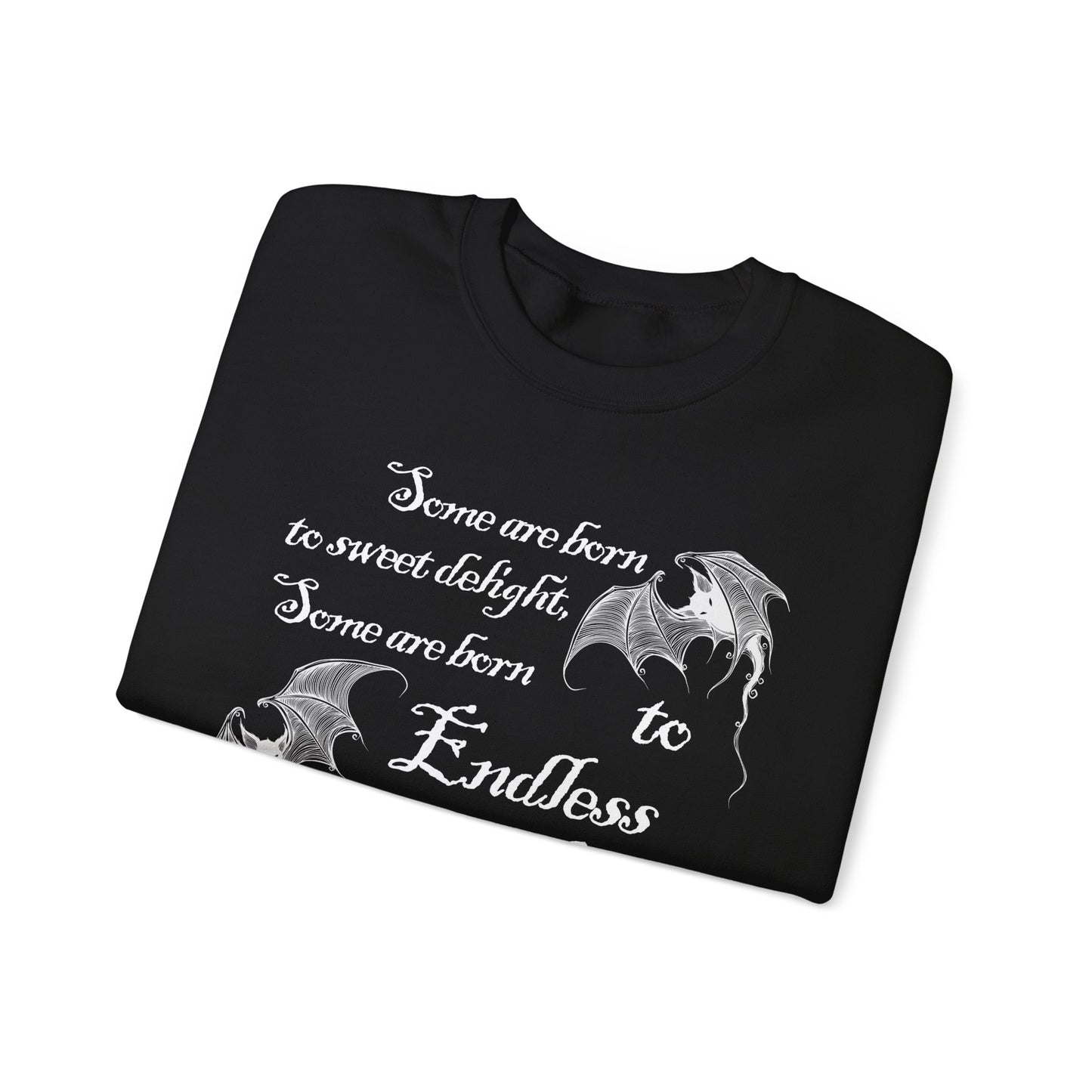 Dark Academia 'Endless Night' William Blake Quote, Cozy Unisex Sweatshirt for Halloween, Bookish Fall Fashion, Poetry Lovers, Goth Aesthetic