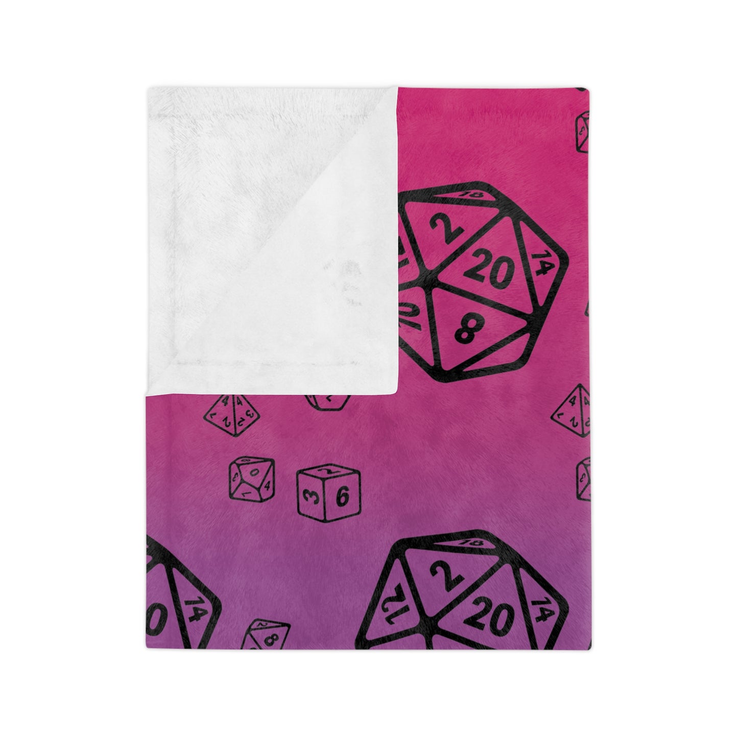 D20 Bisexual Pride Flag Velveteen Lightweight Microfiber Blanket TTRPG Gamer Gift, Dorm Room Throw, Reading Blanket