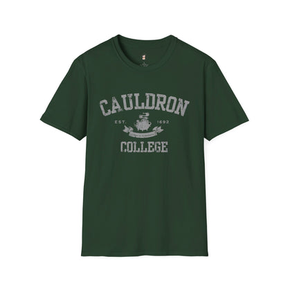 Halloween College T-Shirt - Cauldron College Unisex Softstyle T-Shirt