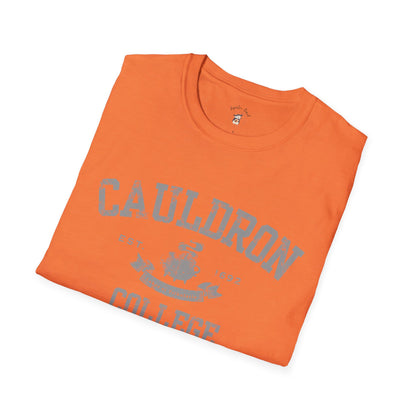 Halloween College T-Shirt - Cauldron College Unisex Softstyle T-Shirt