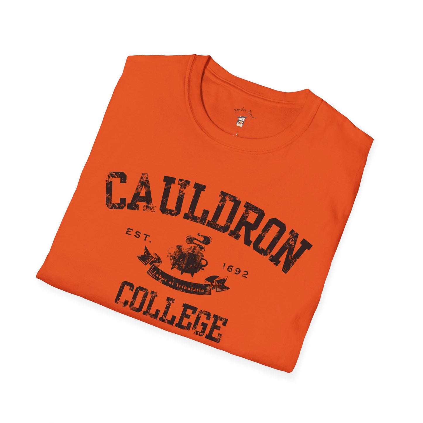 Halloween College T-Shirt - Cauldron College Unisex Softstyle T-Shirt