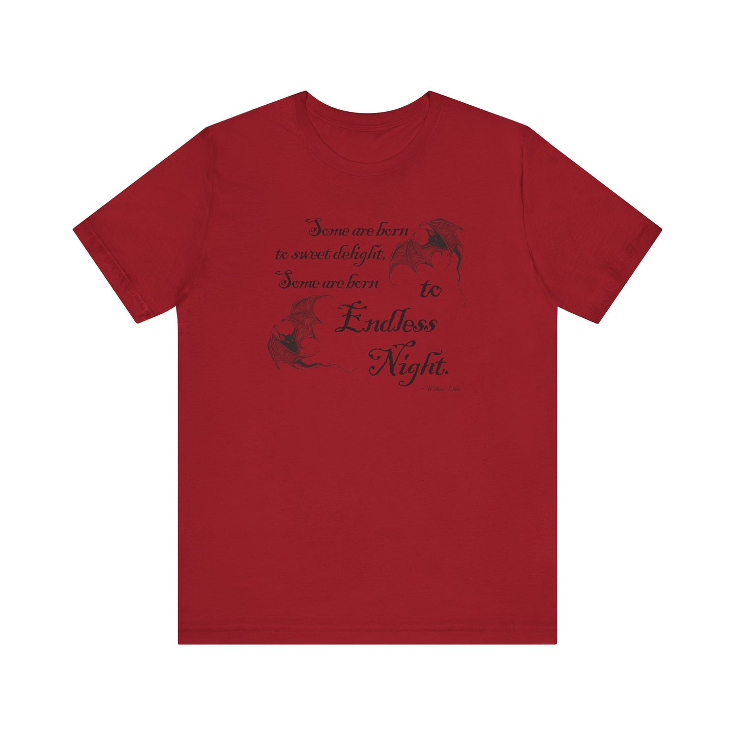 Gothic Bat T-Shirt, Dark Academia Literary Tee for Poetry Lovers, Halloween Gift, Unisex Jersey Short Sleeve Tee