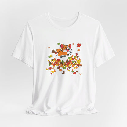 Cute Corgi Fall Autumn Leaves T-Shirt