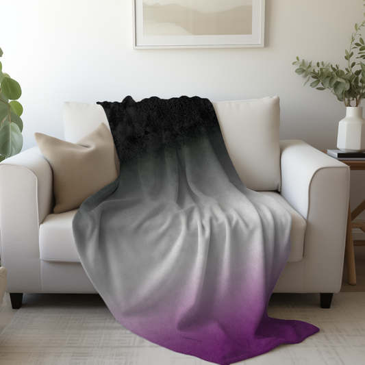 Ace Pride Flag Lightweight Velveteen Microfiber Blanket