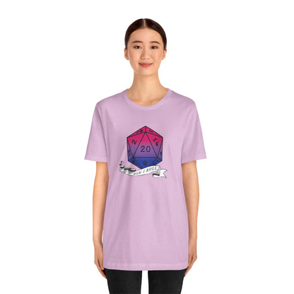 This Is How I Roll | Pride Flag D20 T-Shirt | Unisex T-Shirt | Nerdy Bisexual Pride