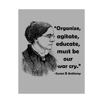 Inspirational Matte Vertical Posters - Empowerment Wall Art, Feminist Decor, Susan B. Anthony Quote, Motivational Gift, Home Office Wall