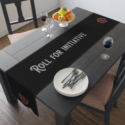 D20 Roll For Initiative Table Runner, Game Night, DnD Table. Gaming Table,  (Cotton, Poly)