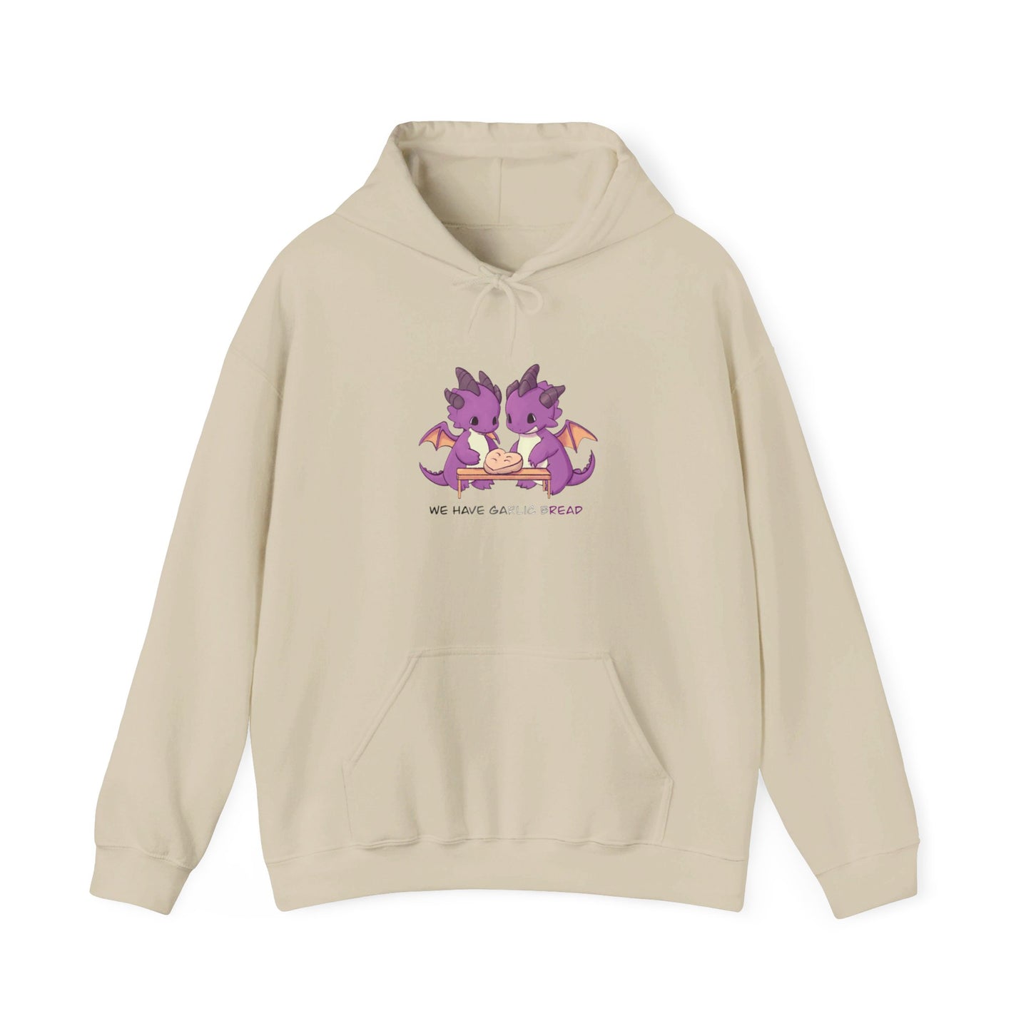 Asexual Dragons Making Garlic Bread Hoodie | Unisex Heavy Blend™ Hooded Sweatshirt