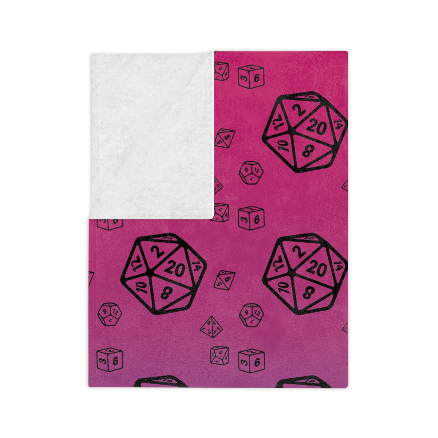 D20 Bisexual Pride Flag Velveteen Lightweight Microfiber Blanket TTRPG Gamer Gift, Dorm Room Throw, Reading Blanket