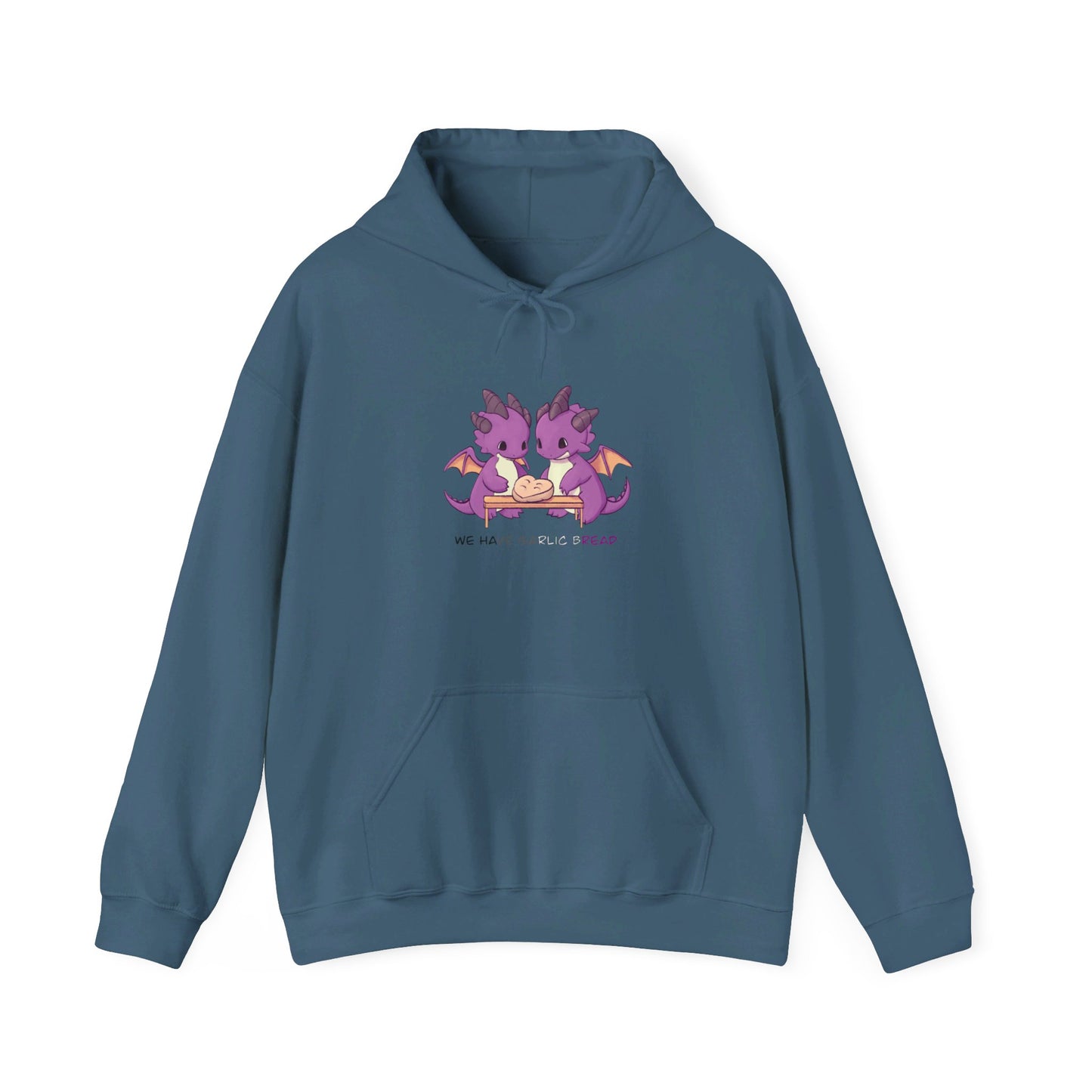 Asexual Dragons Making Garlic Bread Hoodie | Unisex Heavy Blend™ Hooded Sweatshirt