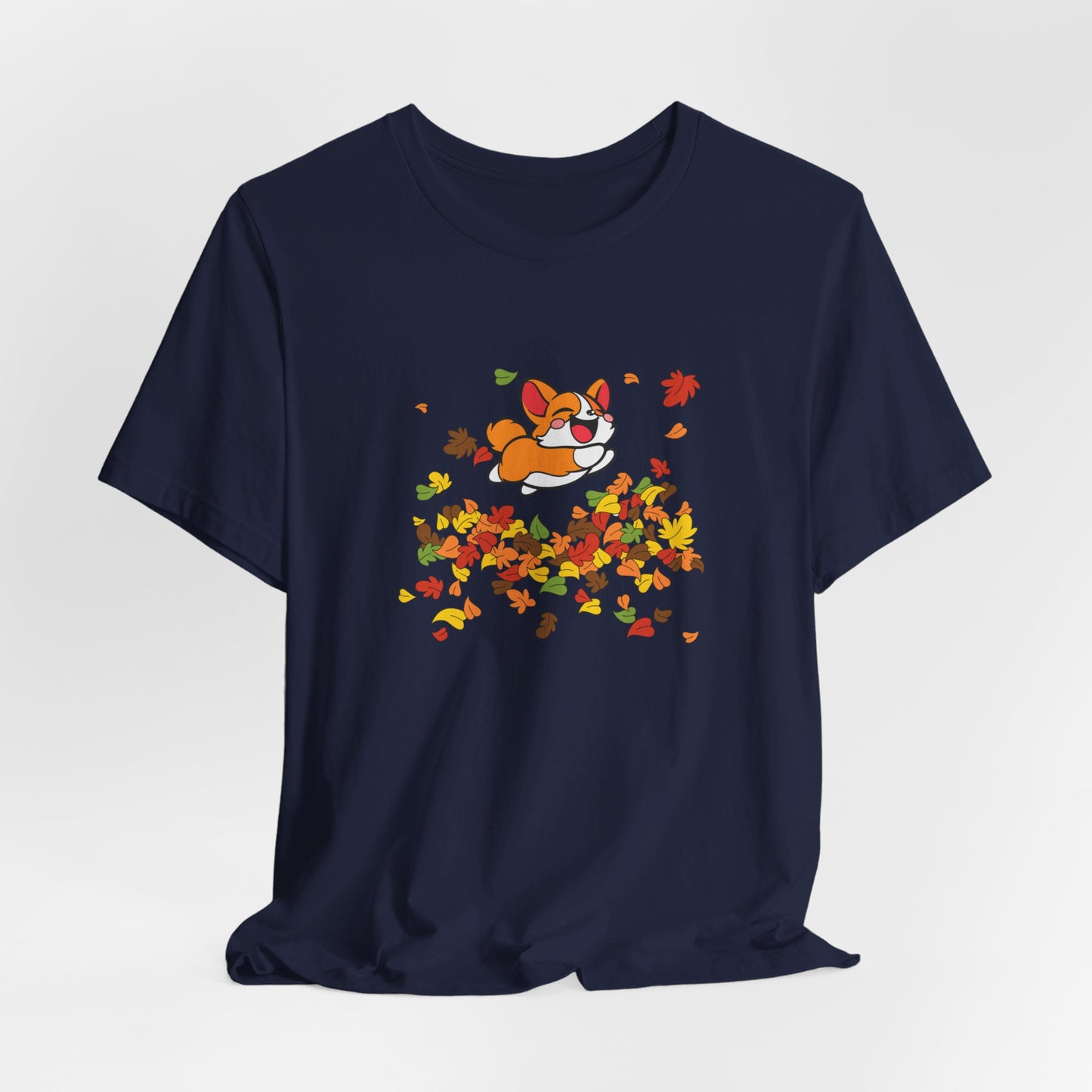 Cute Corgi Fall Autumn Leaves T-Shirt