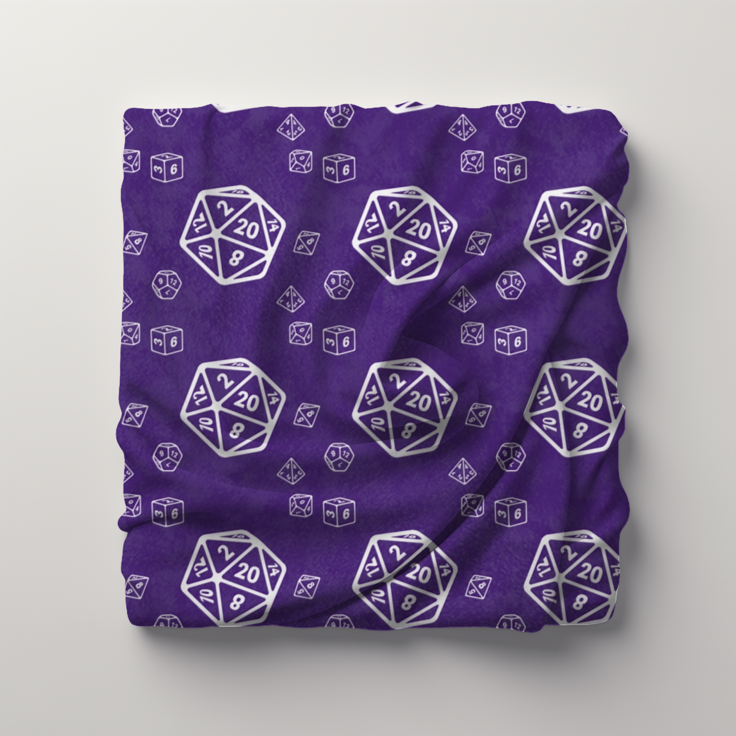 D20 Purple Cozy Lightweight Velveteen Microfiber Blanket, Dorm Room Throw, Reading Blanket, Gaming Blanket