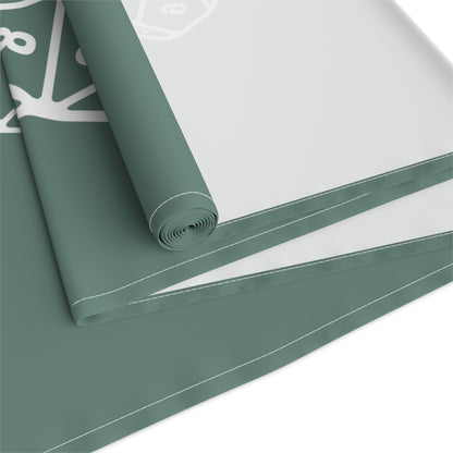 Sage Green D20 Table Runner, Game Night, TTRPG Decorations, Dungeons & Dragons Tabletop Games, Wedding Decor