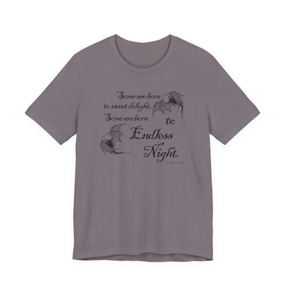 Gothic Bat T-Shirt, Dark Academia Literary Tee for Poetry Lovers, Halloween Gift, Unisex Jersey Short Sleeve Tee