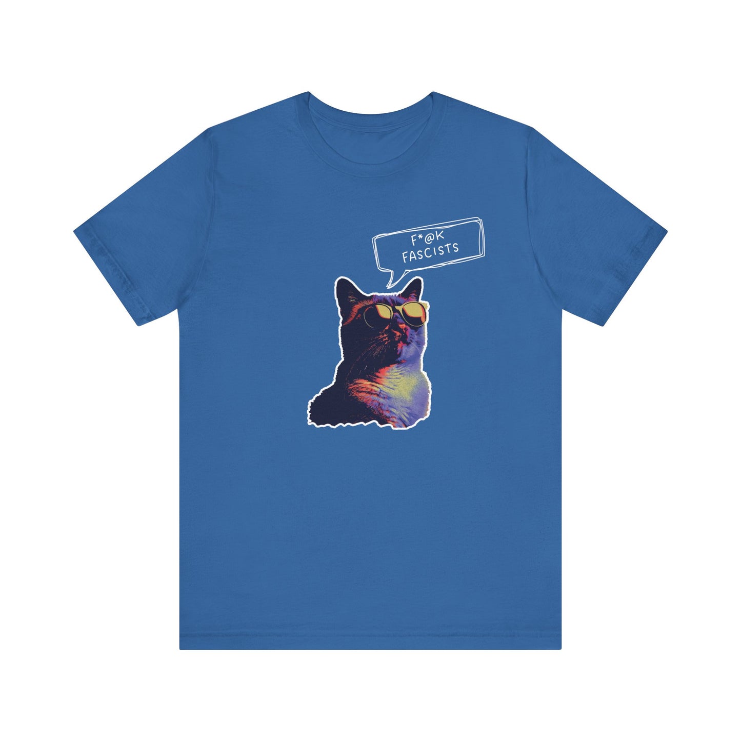 Y2K  Anti-Fascists Cat T-Shirt, Anti-Trump, Cat Lovers Gift, Activist Protest Tee, 1990's, 90's Aesthetic