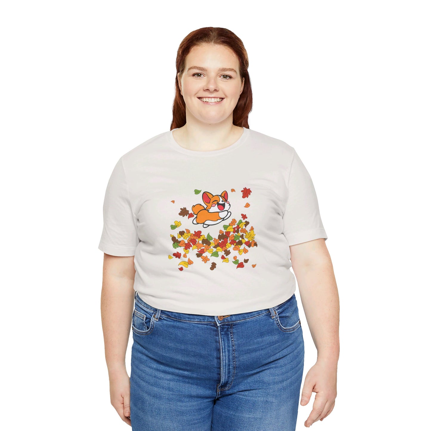 Cute Corgi Fall Autumn Leaves T-Shirt