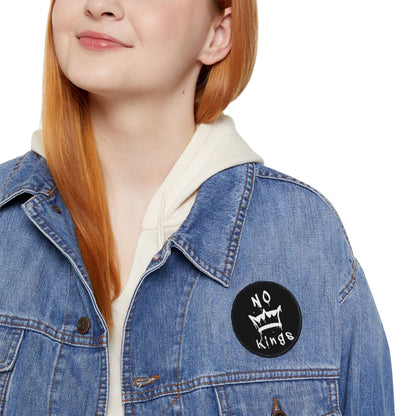 No Kings Anti Trump Iron On Patches, Backpack Jacket DIY Patch, Political Protest Activist Gift, Resistance IronOn Applique Badge, Shirt Hat