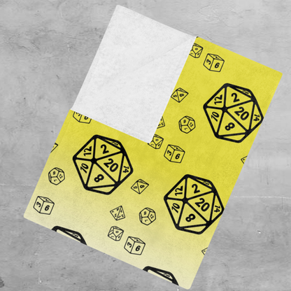 D20 Non-binary Pride Flag Lightweight Velveteen Microfiber Blanket, Dorm Room Throw, Reading Blanket, Gaming Blanket