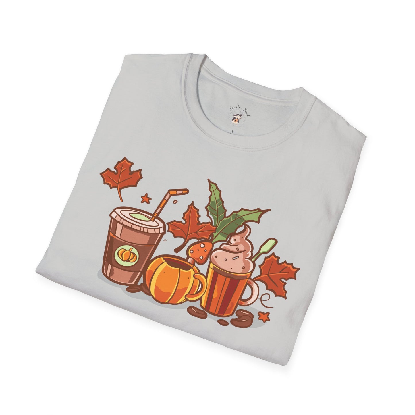 Fall Coffee Shirt, Cute Fall T-Shirt, Coffee Lover tee, Halloween Pumpkin Latte, Pumpkin Spice Shirt,  Unisex Softstyle T-Shirt