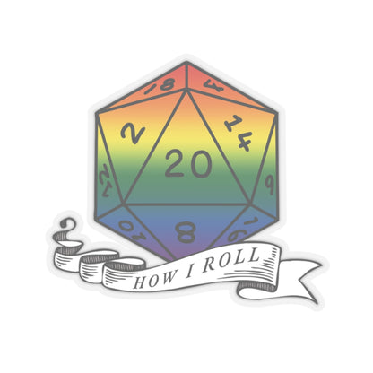 Rainbow Flag PRIDE D20 |This is How I Roll Sticker