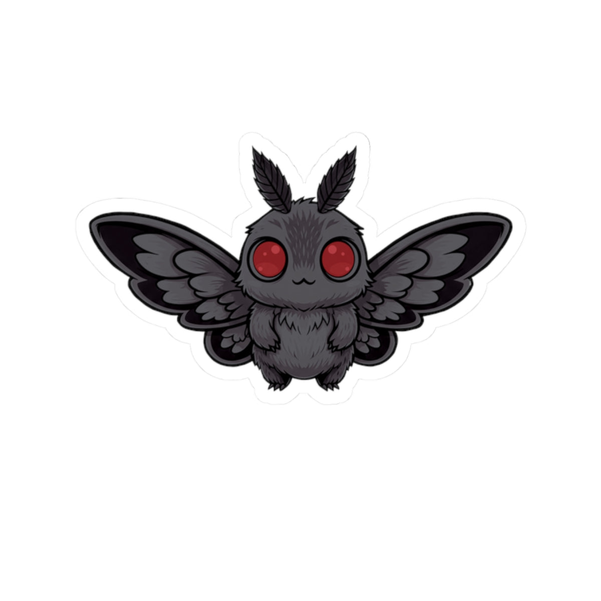 Kawaii Mothman Cute Chibi Decals for Laptops, Water Bottles, Journals, Gifts, and Party Favors, Decal, Laptop Sticker, Kiss-Cut Stickers