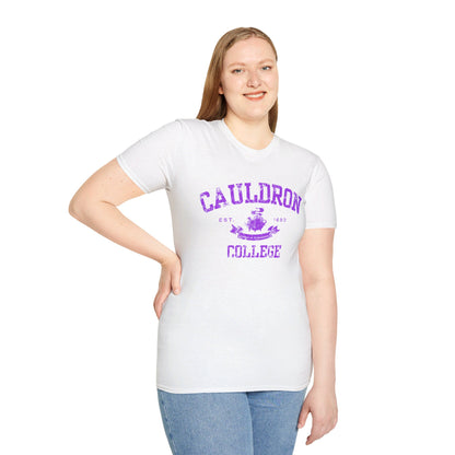 Halloween College T-Shirt - Cauldron College Unisex Softstyle T-Shirt