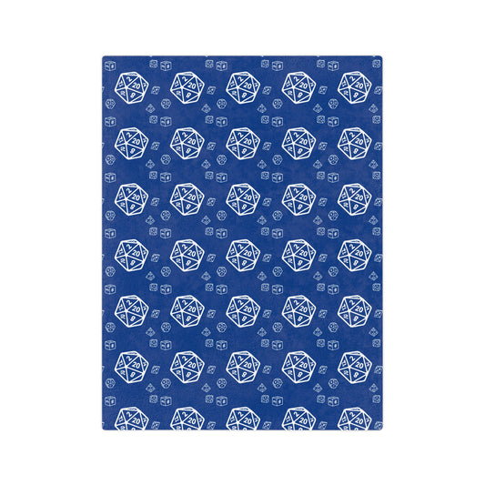 D20 Dark Blue Cozy Lightweight Velveteen Microfiber Blanket, Dorm Room Throw, Reading Blanket, Gaming Blanket