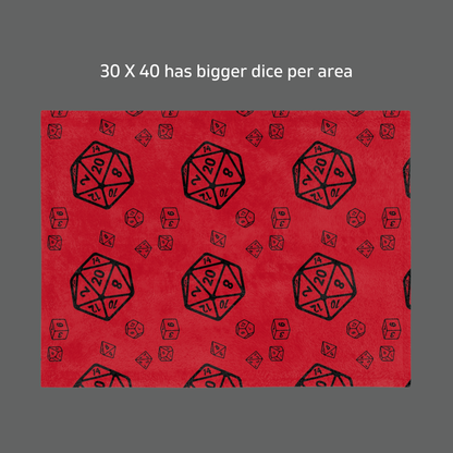 D20 Red Cozy Lightweight Velveteen Microfiber Blanket, Dorm Room Throw, Reading Blanket, Gaming Blanket