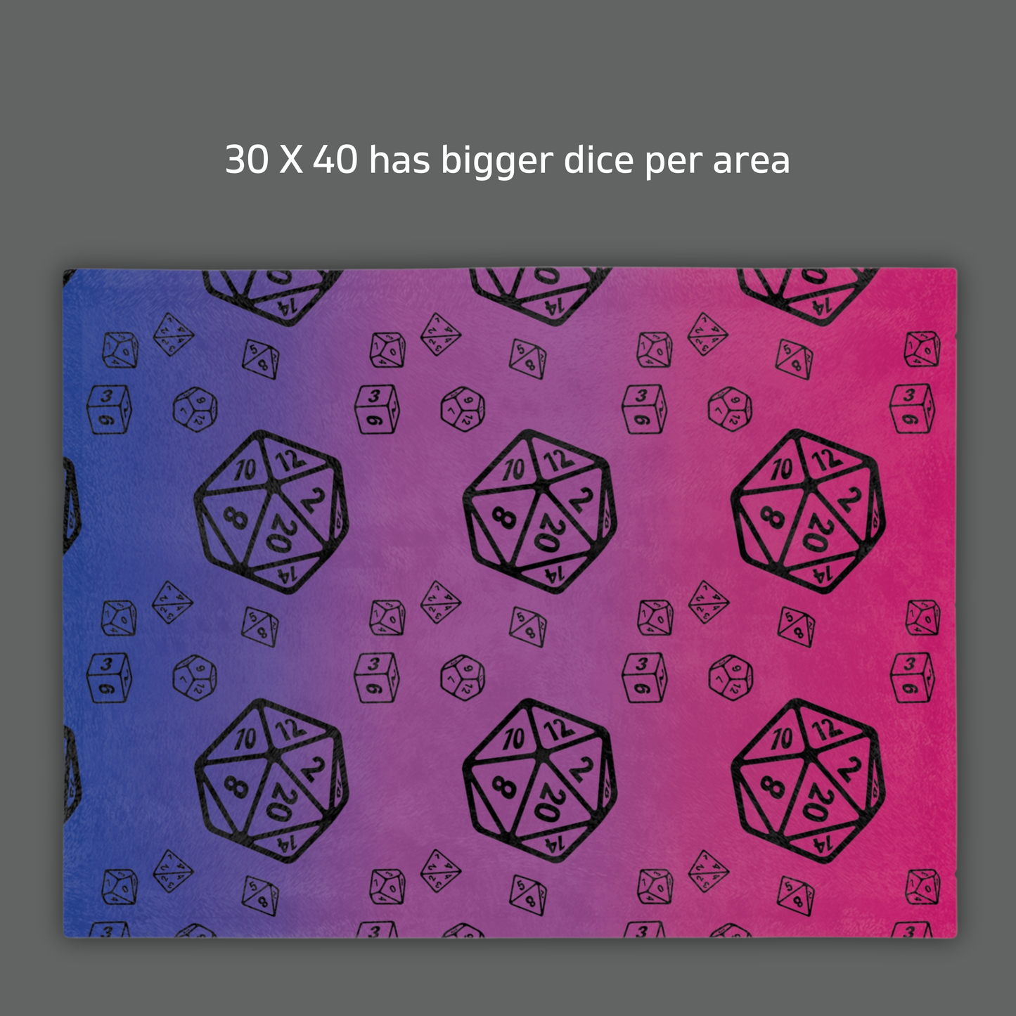 D20 Bisexual Pride Flag Velveteen Lightweight Microfiber Blanket TTRPG Gamer Gift, Dorm Room Throw, Reading Blanket