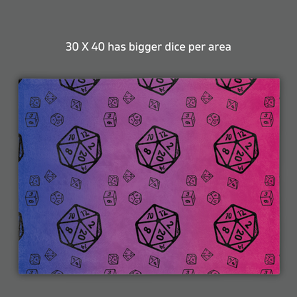 D20 Bisexual Pride Flag Velveteen Lightweight Microfiber Blanket TTRPG Gamer Gift, Dorm Room Throw, Reading Blanket
