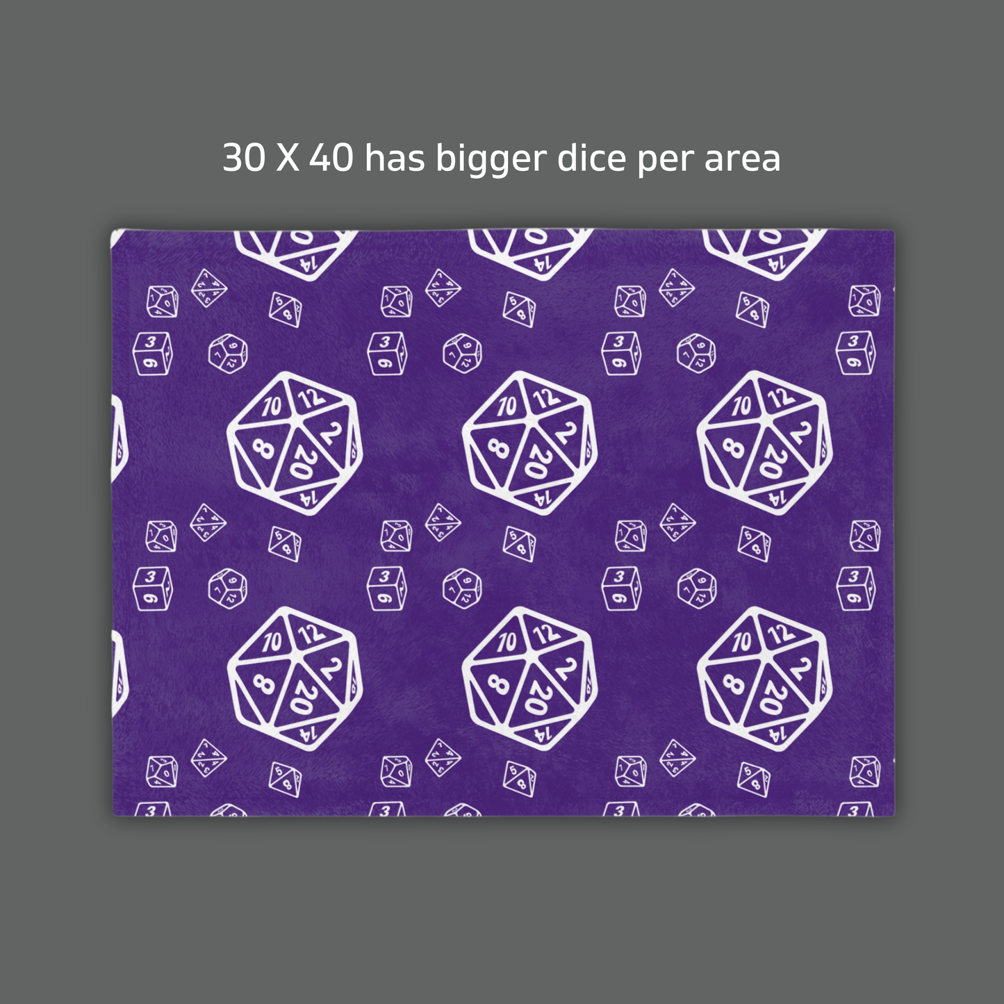 D20 Purple Cozy Lightweight Velveteen Microfiber Blanket, Dorm Room Throw, Reading Blanket, Gaming Blanket
