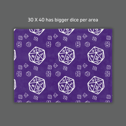 D20 Purple Cozy Lightweight Velveteen Microfiber Blanket, Dorm Room Throw, Reading Blanket, Gaming Blanket