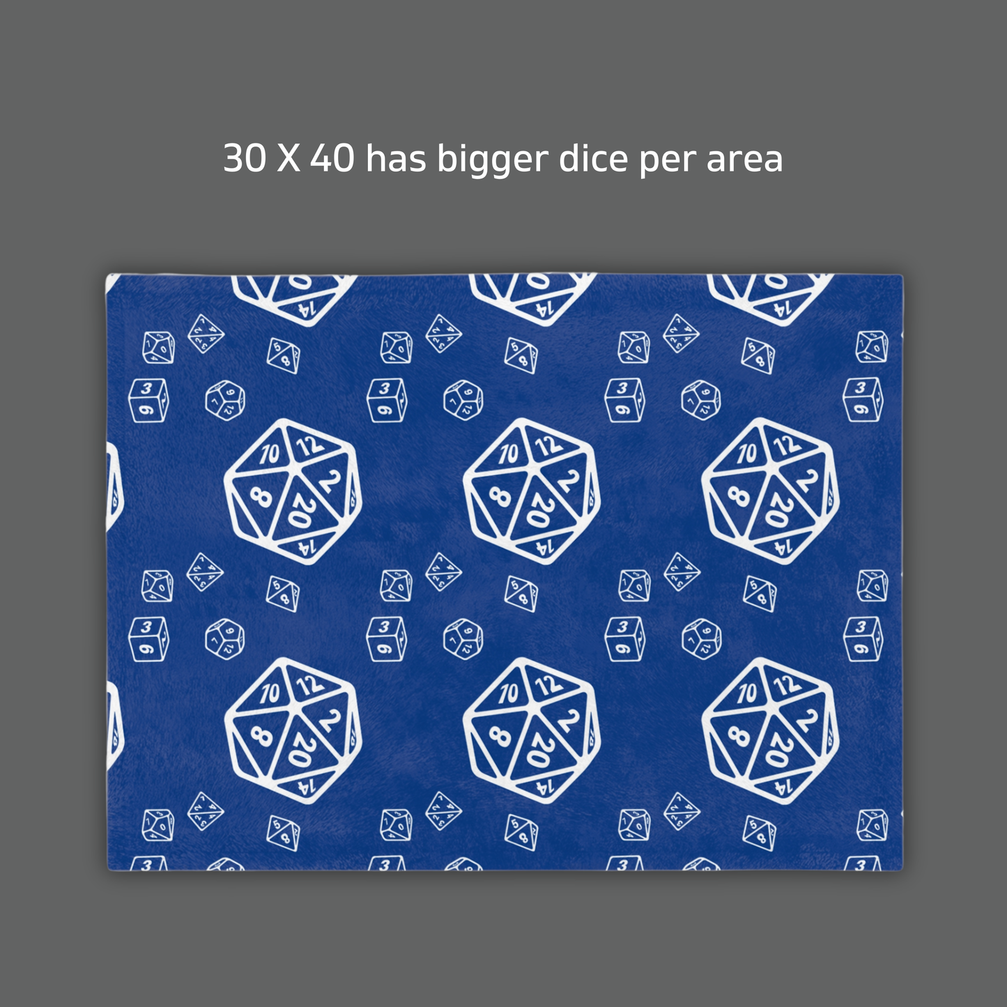 D20 Dark Blue Cozy Lightweight Velveteen Microfiber Blanket, Dorm Room Throw, Reading Blanket, Gaming Blanket