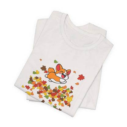 Cute Corgi Fall Autumn Leaves T-Shirt